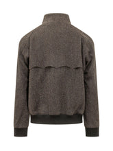 BARACUTA - Herringbone High Collar Jacket - Brown - LIDIASHOPPING® - Official Website