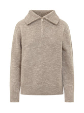 MC2 SAINT BARTH - Augustine Pullover with Zip Collar - Beige - LIDIASHOPPING® - Official Website