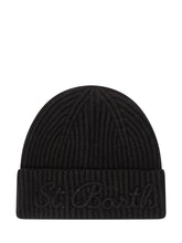 MC2 SAINT BARTH - Moss Tontal Berretto Lavorato a Coste - Nero - LIDIASHOPPING® - Official Website