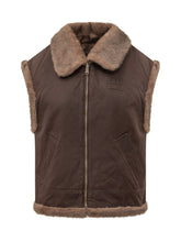 MC2 SAINT BARTH - Gilet Hesketh con Finiture in Pelliccia Sintetica - Marrone - LIDIASHOPPING® - Official Website