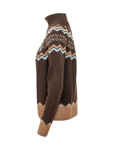 MC2 SAINT BARTH - Pullover Meghan con Motivo Nordico - Marrone - LIDIASHOPPING® - Official Website
