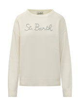 MC2 SAINT BARTH - Tessa Sweater with Front Embroidery - White - LIDIASHOPPING® - Official Website
