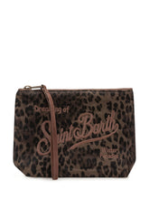 MC2 SAINT BARTH - Pochette Aline con Ricamo e Chiusura Zip - Marrone - LIDIASHOPPING® - Official Website