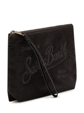 MC2 SAINT BARTH - Pochette Aline con Ricamo e Chiusura Zip - Blu - LIDIASHOPPING® - Official Website