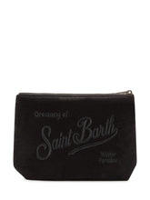 MC2 SAINT BARTH - Pochette Aline con Ricamo e Chiusura Zip - Blu - LIDIASHOPPING® - Official Website