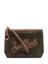 MC2 SAINT BARTH - Pochette Aline con Ricamo e Chiusura Zip - Verde - LIDIASHOPPING® - Official Website