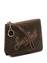MC2 SAINT BARTH - Pochette Aline con Ricamo e Chiusura Zip - Verde - LIDIASHOPPING® - Official Website