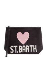 MC2 SAINT BARTH - Pochette Aline con Stampa a Cuore - Nero - LIDIASHOPPING® - Official Website
