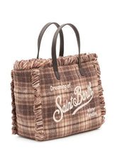 MC2 SAINT BARTH - Colette Tartan Tote Bag with Fringing - Multicolor - LIDIASHOPPING® - Official Website