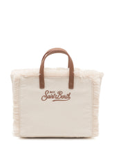 MC2 SAINT BARTH - Vanity Mini Corduroy Tote Bag with Embroidery - White - LIDIASHOPPING® - Official Website