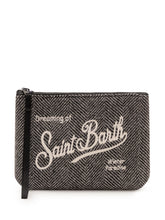 MC2 SAINT BARTH - Aline Pouch with Chevron Pattern - Grey - LIDIASHOPPING® - Official Website