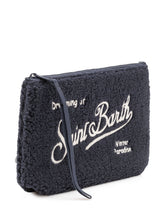 MC2 SAINT BARTH - Pochette Aline Effetto Teddy con Ricamo - Blu - LIDIASHOPPING® - Official Website