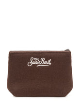 MC2 SAINT BARTH - Aline Houndstooth Pouch with Embroidery - Brown - LIDIASHOPPING® - Official Website