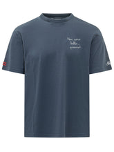MC2 SAINT BARTH - Arnott Warm T-shirt with Text Embroidery - Blue - LIDIASHOPPING® - Official Website