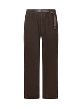 GRAMICCI - Classic trousers featuring wide straight legs, an elasticated waist and an integrated adjustable buckle belt. Detailed with side pockets, a small label on the belt and straight hems. - Brown - LIDIASHOPPING® - Official Website