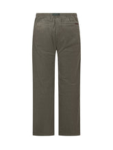 GRAMICCI - Full length straight leg trousers featuring a vertically corded surface. Designed with an elasticated waistband, adjustable front buckle belt and side pockets. - Green - LIDIASHOPPING® - Official Website