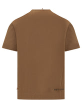 MONCLER GRENOBLE - T-shirt con Grafica Lineare - Marrone - LIDIASHOPPING® - Official Website
