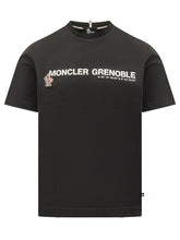 MONCLER GRENOBLE - T-shirt con Stampa sul Petto - Nero - LIDIASHOPPING® - Official Website