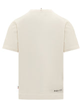 MONCLER GRENOBLE - T-shirt con Grafica sul Collo - Bianco - LIDIASHOPPING® - Official Website