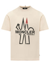 MONCLER GRENOBLE - T-shirt with Central Graphic Print - White - LIDIASHOPPING® - Official Website