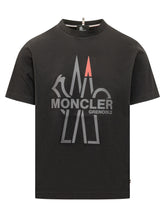 MONCLER GRENOBLE - T-shirt con Maxi Stampa Grafica - Nero - LIDIASHOPPING® - Official Website