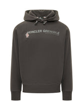 MONCLER GRENOBLE - Felpa con Cappuccio e Stampa Frontale - Nero - LIDIASHOPPING® - Official Website