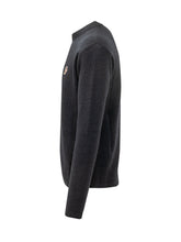 MONCLER GRENOBLE - Crew Neck Sweater with Shoulder Detail - Blue - LIDIASHOPPING® - Official Website