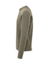 MONCLER GRENOBLE - Maglia Girocollo con Patch Logo - Verde - LIDIASHOPPING® - Official Website