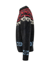 MONCLER GRENOBLE - Maglia con Collo Alto e Motivo Jacquard - Nero - LIDIASHOPPING® - Official Website