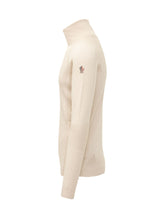 MONCLER GRENOBLE - Maglia a Collo Alto con Lavorazione a Coste - Beige - LIDIASHOPPING® - Official Website