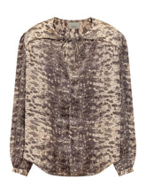 ISABEL MARANT - Laraya Graphic Print Blouse - Brown - LIDIASHOPPING® - Official Website