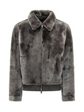 YVES SALOMON - Giubbino in Pelliccia con Colletto Classico - Grigio - LIDIASHOPPING® - Official Website