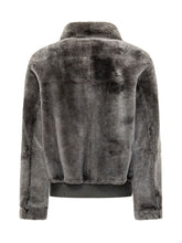 YVES SALOMON - Giubbino in Pelliccia con Colletto Classico - Grigio - LIDIASHOPPING® - Official Website