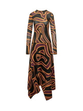 PUCCI - Abito Midi Asimmetrico con Stampa Geometrica - Multicolore - LIDIASHOPPING® - Official Website
