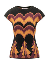 PUCCI - Top in Maglia Jacquard con Motivo Geometrico - Nero - LIDIASHOPPING® - Official Website