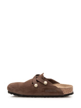 BIRKENSTOCK - Sabot con Ricamo e Fibbia - Marrone - LIDIASHOPPING® - Official Website