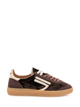 PURAAI - Sneakers with Velvet Effect Panels - Brown - LIDIASHOPPING® - Official Website