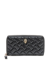 KURT GEIGER - Zip Around Wallet with Woven Pattern - Black - LIDIASHOPPING® - Official Website