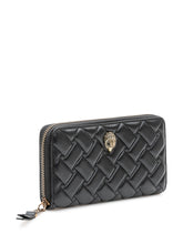 KURT GEIGER - Zip Around Wallet with Woven Pattern - Black - LIDIASHOPPING® - Official Website