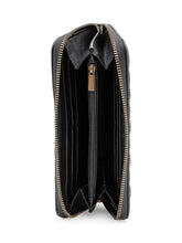 KURT GEIGER - Zip Around Wallet with Woven Pattern - Black - LIDIASHOPPING® - Official Website