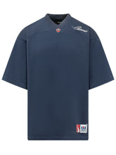 WILLY CHAVARRIA - Maglia Sportiva con Patch Decorative - Blu - LIDIASHOPPING® - Official Website