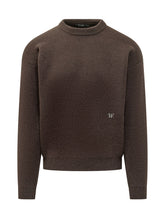 WILLY CHAVARRIA - Maglia Girocollo con Ricamo - Marrone - LIDIASHOPPING® - Official Website