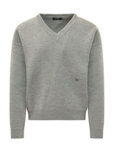 WILLY CHAVARRIA - Maglia con Scollo a V e Ricamo - Grigio - LIDIASHOPPING® - Official Website