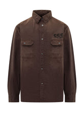 WILLY CHAVARRIA - Overshirt with Patch Pockets - Brown - LIDIASHOPPING® - Official Website