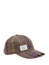 BARBOUR X APC - Cappellino con Motivo Tartan - Multicolore - LIDIASHOPPING® - Official Website