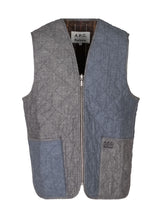 BARBOUR X APC - Gilet Trapuntato con Zip - Multicolore - LIDIASHOPPING® - Official Website