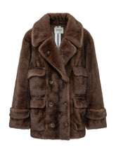 SWORD - Double Breasted Jacket with Pockets - Brown - LIDIASHOPPING® - Official Website