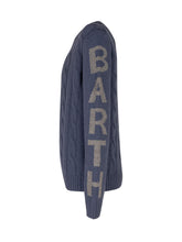MC2 SAINT BARTH - Maglione Bergen Junior a Trecce - Blu - LIDIASHOPPING® - Official Website
