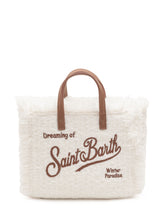 MC2 SAINT BARTH - Borsa Vanity Mini in Tweed con Frange - Bianco - LIDIASHOPPING® - Official Website