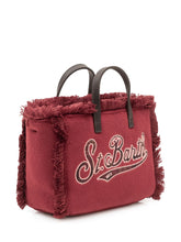 MC2 SAINT BARTH - Borsa Vanity Mini in Feltro con Frange - Rosso - LIDIASHOPPING® - Official Website